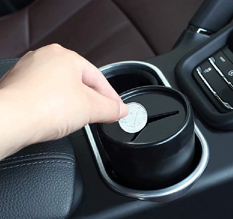 BANCHELLE Car Change Holder with Lid Automotive Plastic Garbage Cans 250 mL (0.06 Gallon) Portable for Keys Pen 1 Piece - Image 5